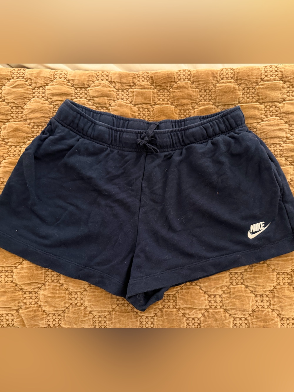Nike Women's Dark Navy Drawstring Athletic Shorts